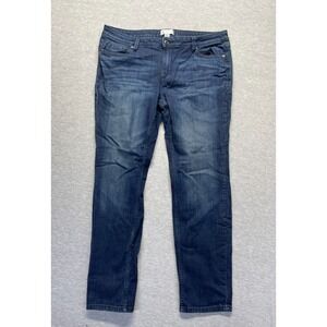 Liz Claiborne City Jeans Womens 14 Blue Dark Wash Denim Cotton Straight Leg